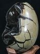 Septarian Dragon Egg Geode With Black Calcite #33500-2